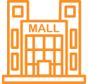 Shopping mall building icon